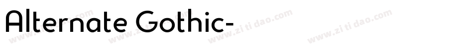 Alternate Gothic字体转换